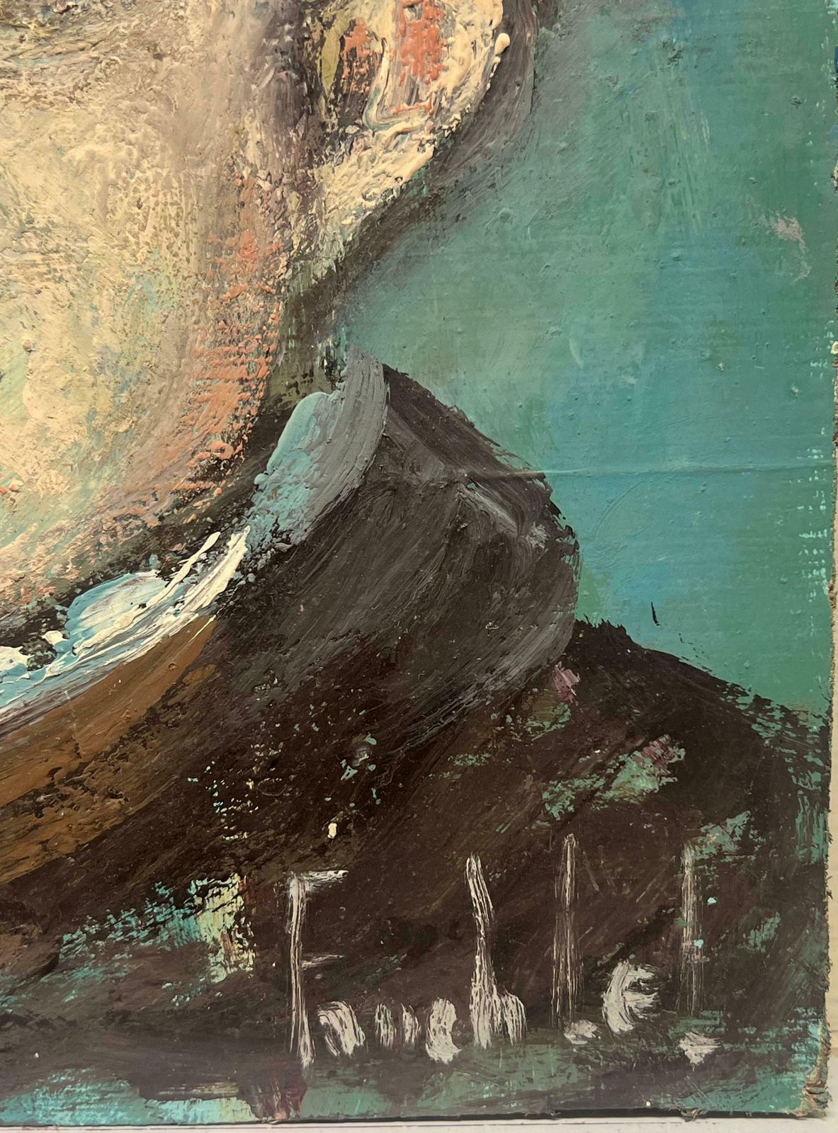 Fanch Lelexpressive Portrait Of A Gentleman In A Cravat Modernist French Oil20th Century photo vinterior