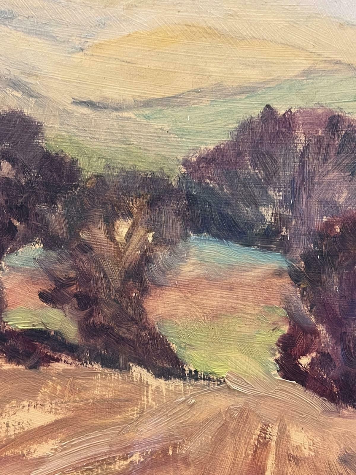 Geza Somerset Paddonautumnal Brown Trees Landscape Contemporary British Oil Painting photo furniture