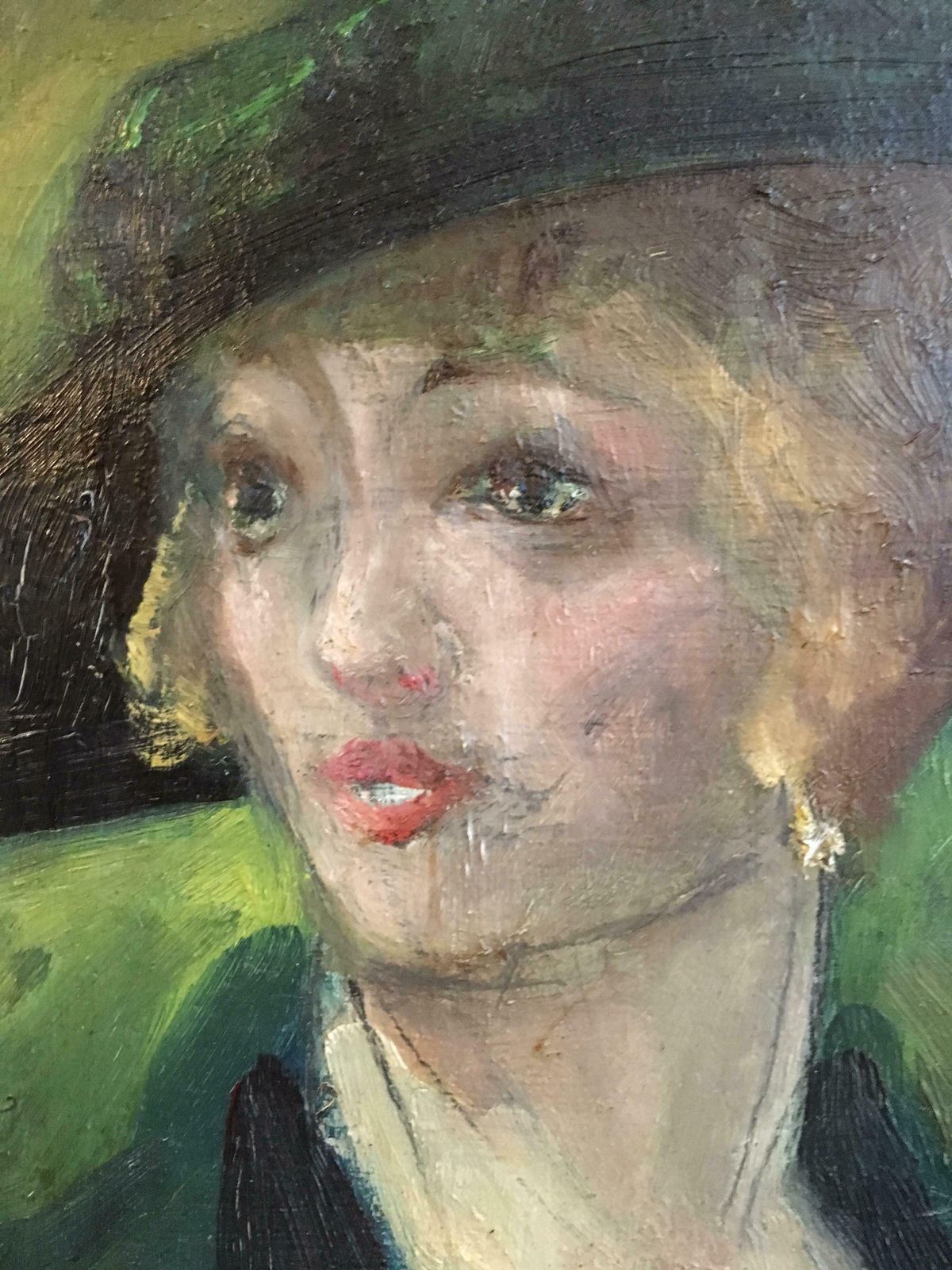 Unknown1920's Portrait Of An Elegant Woman, Oil Painting, Britishc.1920s photo Art
