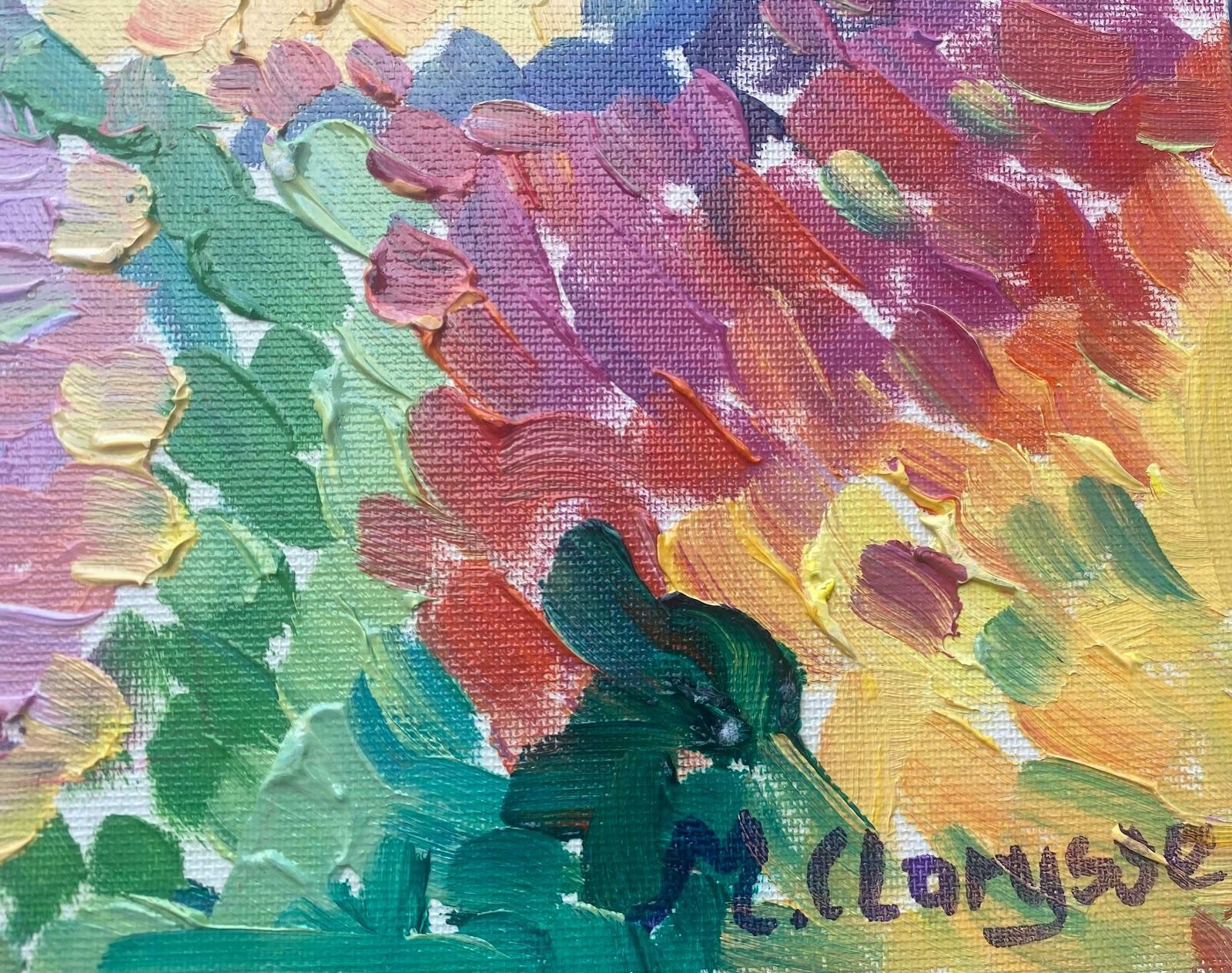 Maggy Claryssefrench Impressionist Oil Painting Multicolor Pathway To The Sea C.2000 photo furniture