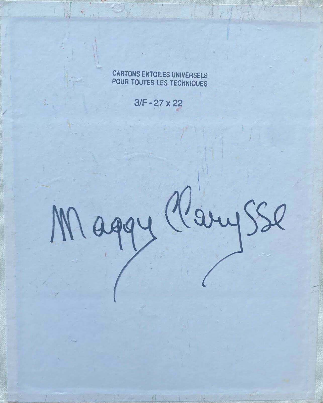 Maggy Claryssecolourful French Impressionist Oil Painting Purple And Yellow Pansiesc.2000 photo Art