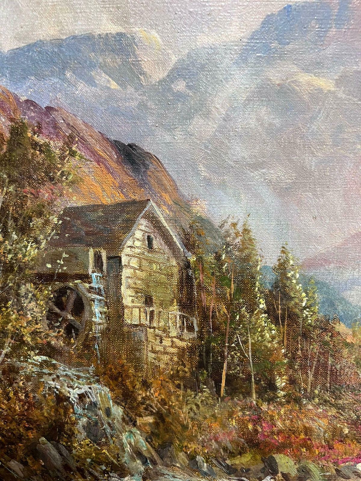 F. E. Jamiesonantique Scottish Highland Summer The Old Mill By The River Valley Landscape1920's photo 1632.0