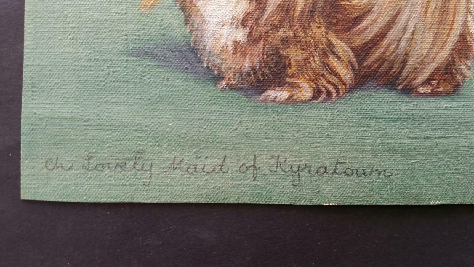 Dorothy Alexandra Johnsonenglish School Mid 20th Century Oil Painting: Pekingese Dogc 1950s photo for sale