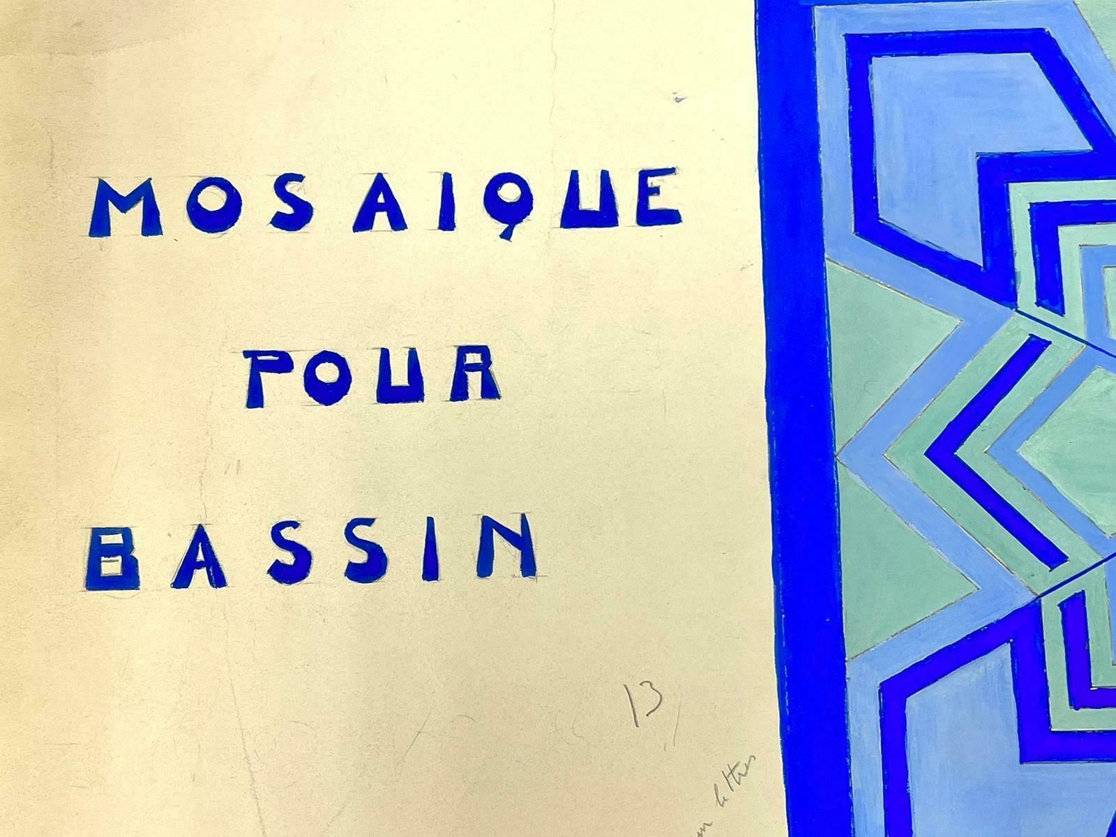 Josine Vignonmid Century French Illustration Sketches   Blue Square1960's photo 153.0
