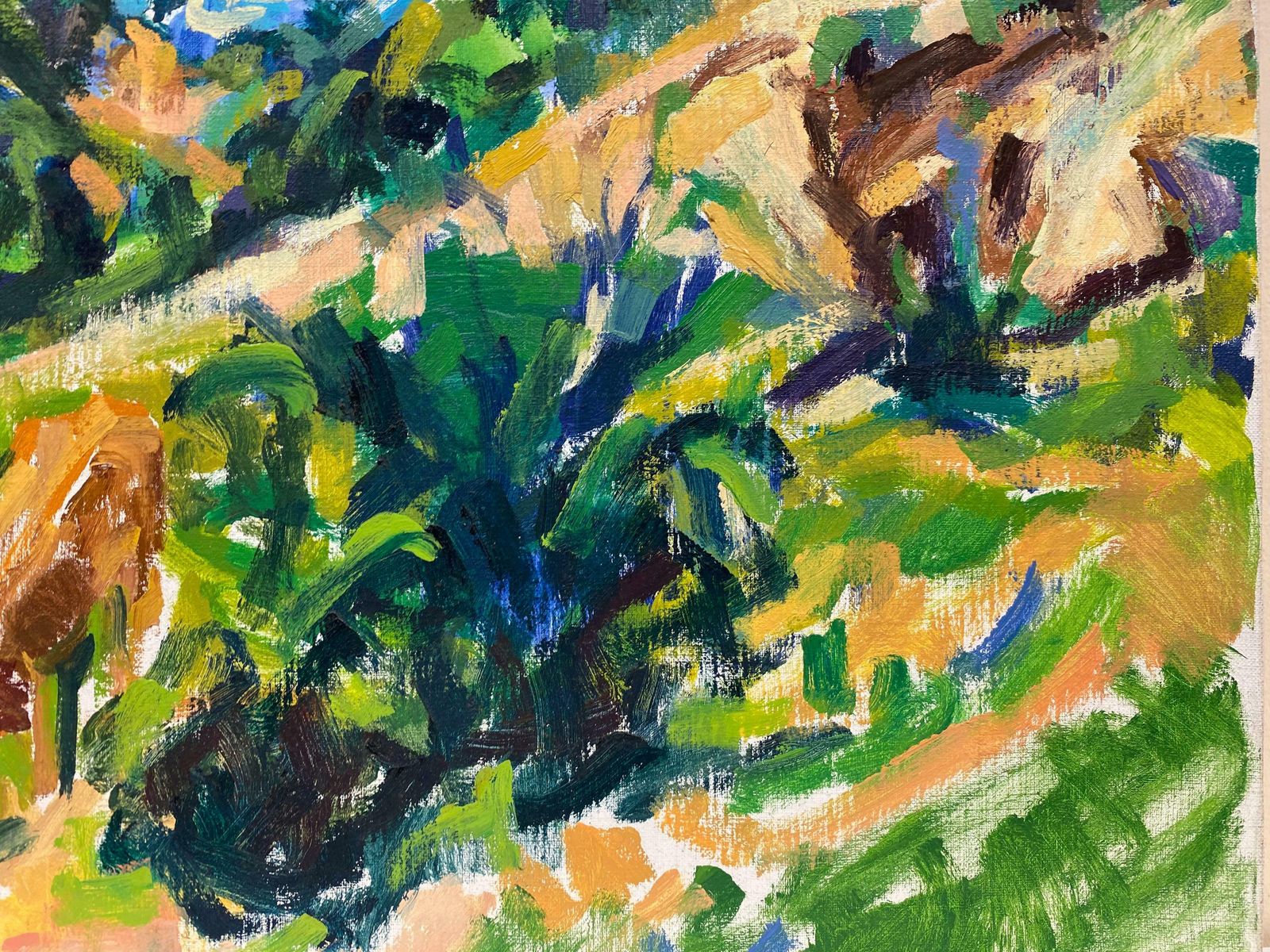 Douglas Stuart Allenimpressionist Oil Painting   Summer Exotic Landscape20th Century photo 918.0