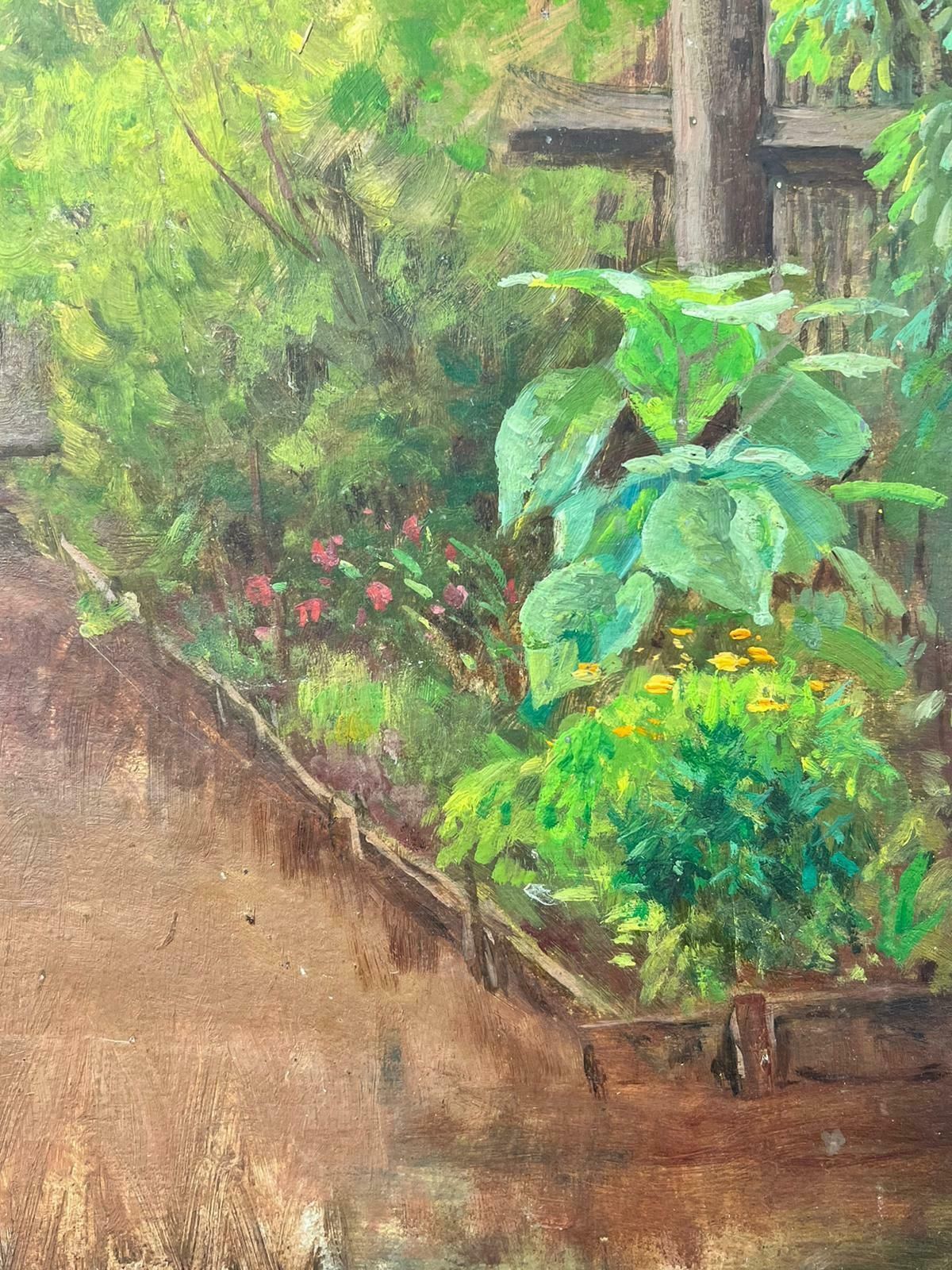 Antique English Antique Victorian English Oil Fruit And Vegetable Patch Garden photo vinterior
