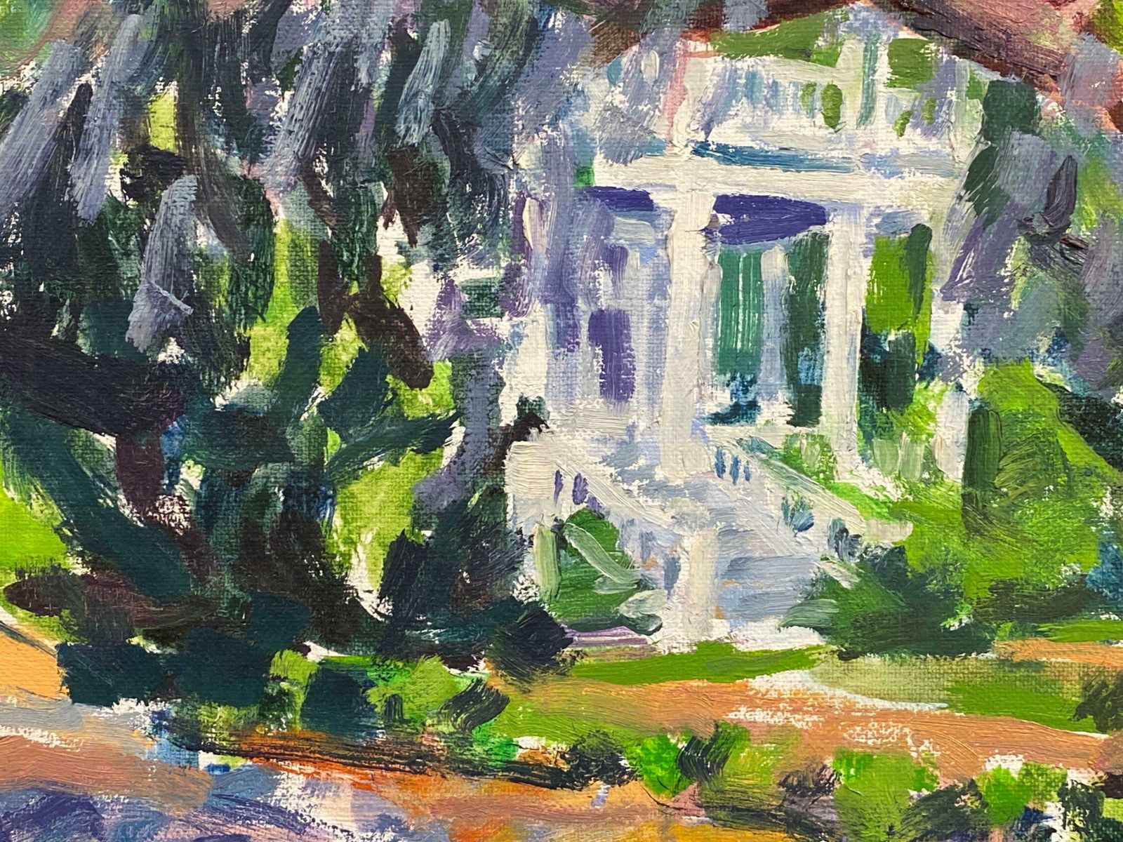 Douglas Stuart Allenimpressionist Oil Painting   The House In Beautiful Landscape20th Century photo 1224.0