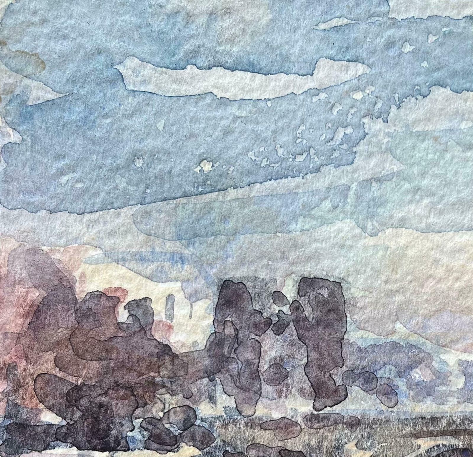 Maurice Mazeiliefrench Impressionist Watercolor Of The Pont Neuf And The Seine River20th Century photo for sale