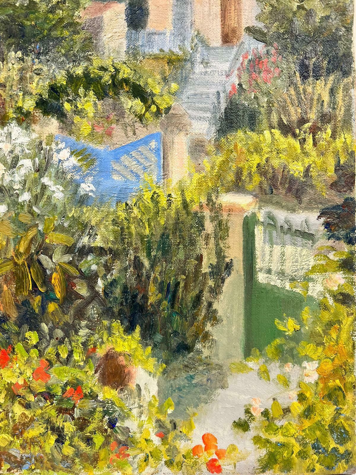 Josine Vignonthe Pathway To The House In The Green Garden Landscape Oil1960's photo Art