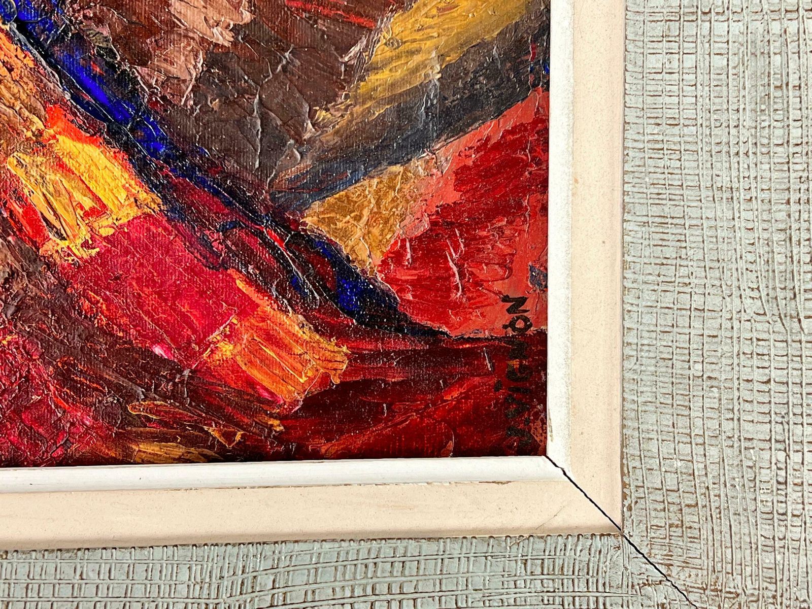Josine Vignonbeautiful 1960's French Post Impressionist Oil The Artists Studio Interior1960's photo vinterior