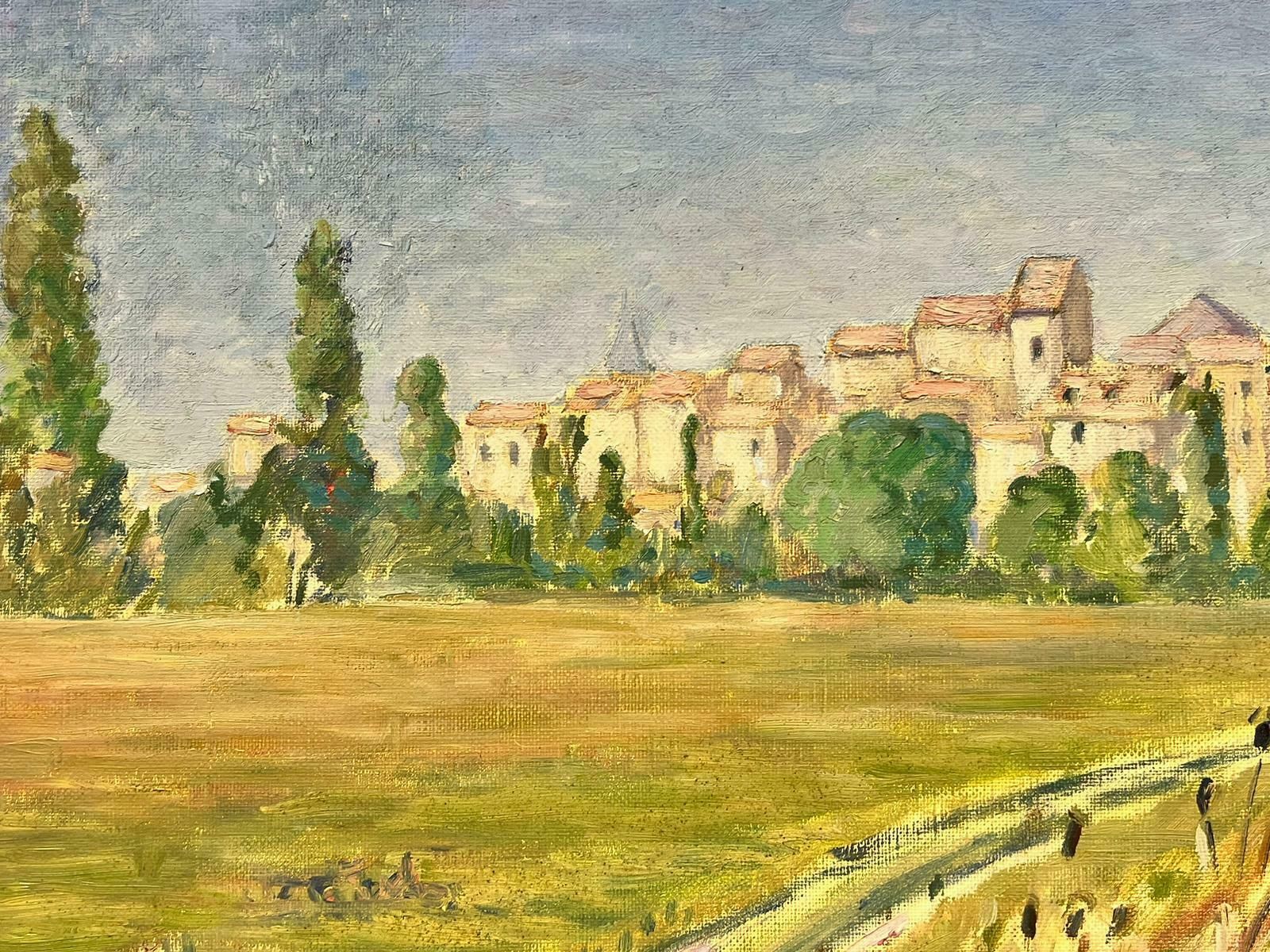 Guy Pichonview Over Provence Village French Impressionist Oil On Canvas20th Century photo Art