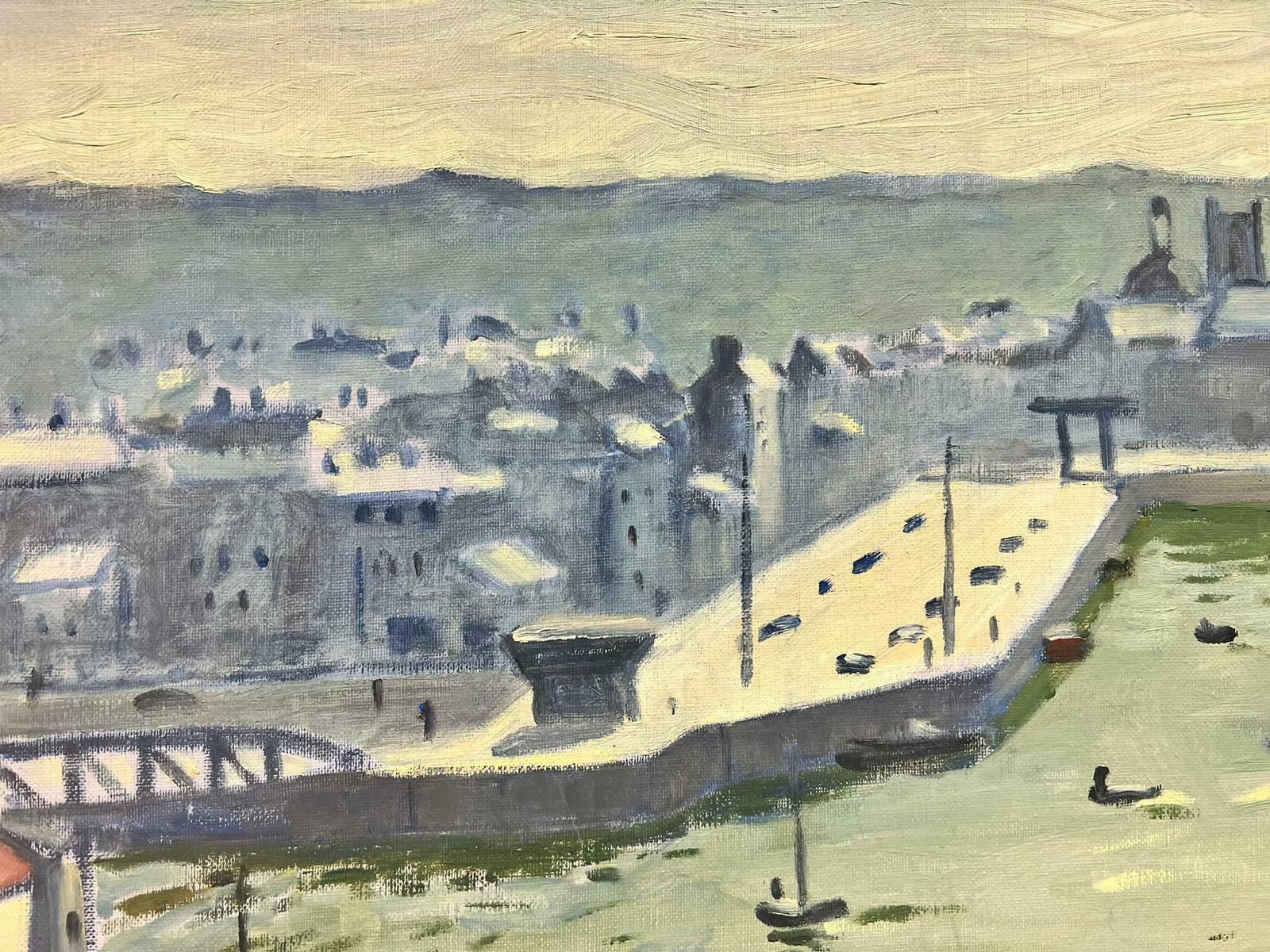 Guy Pichonboats At Dieppe Harbour Fine French Impressionist Signed Oil On Canvas20th Century photo Art