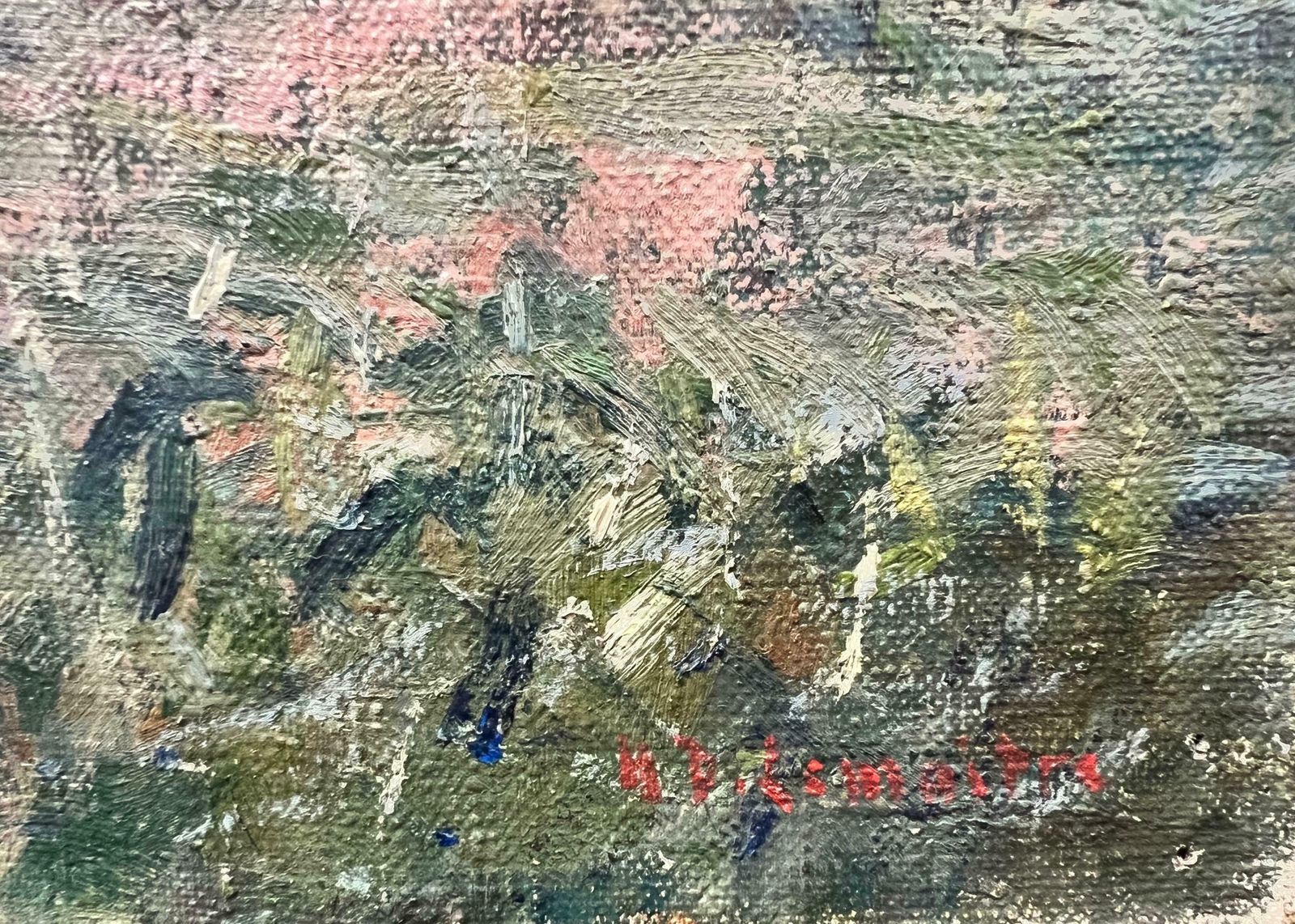 Henri Dreyfus Lemaître (1878 – 1947)superb C.1900's French Impressionist Signed Oil Wild Meadows & Trees Landscape photo Art