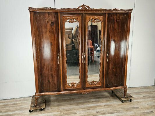 Chippendale Style Walnut And Maple Wardrobe, 1930 photo furniture