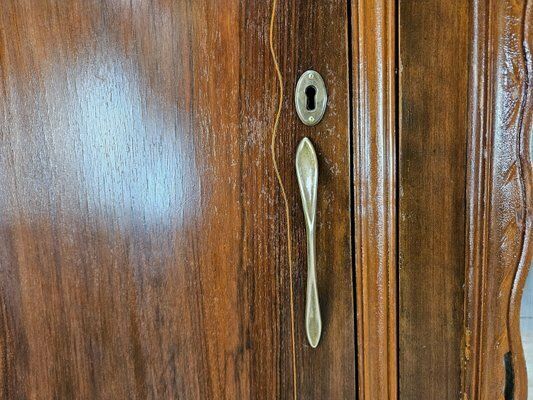 2608.0 Chippendale Style Walnut And Maple Wardrobe, 1930 photo