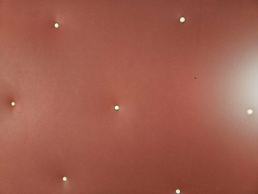 photo buy Vintage Coat Hanger In Red Skai With Brass Hooks And Mirror, 1960