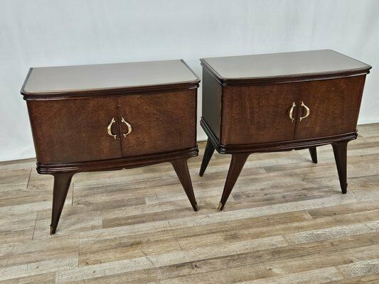 Italian Bedside Tables In Mahogany, 1950, Set Of 2 photo furniture
