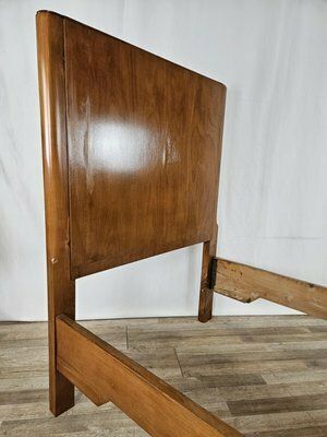 Art Deco Walnut Single Bed, 1940s photo furniture