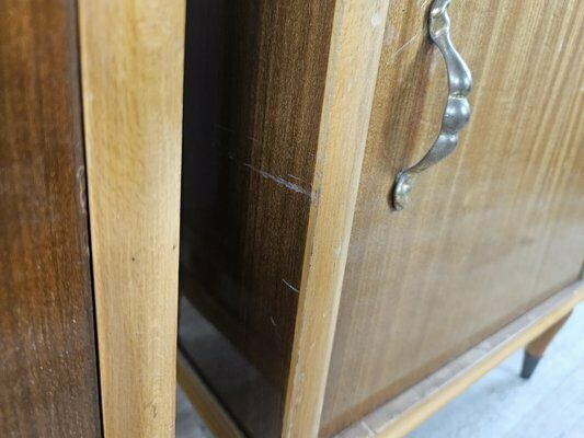577.0 Bedside Tables With Mirror Top And Door, 1950, Set Of 2 photo
