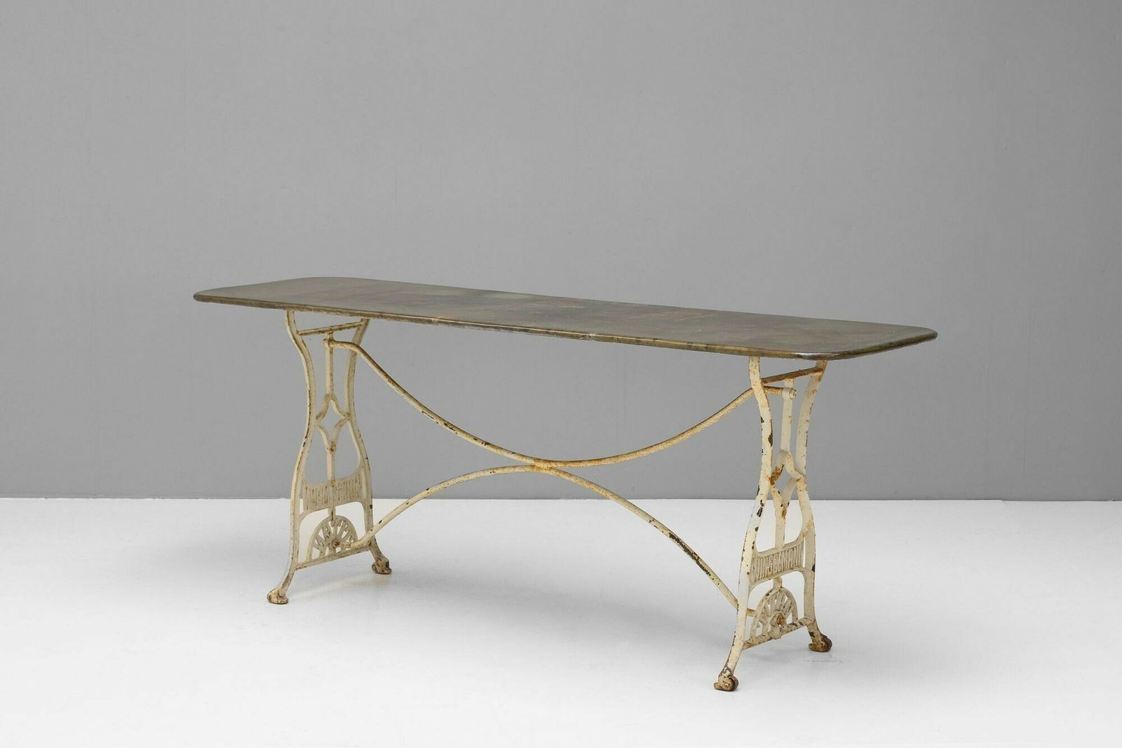 Steel Topped Garden Table