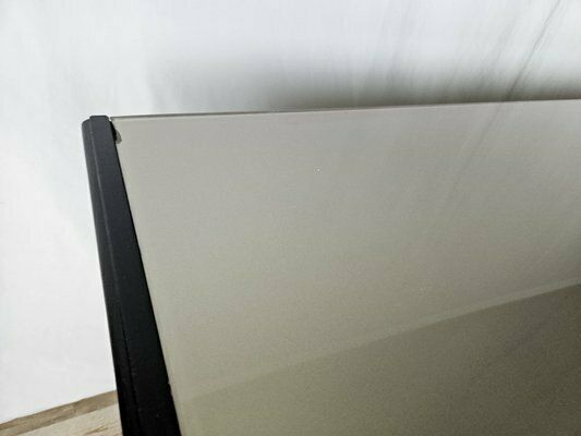 Black White Lacquered Chest With Glass Top And Brass Handles, 1960 photo buy