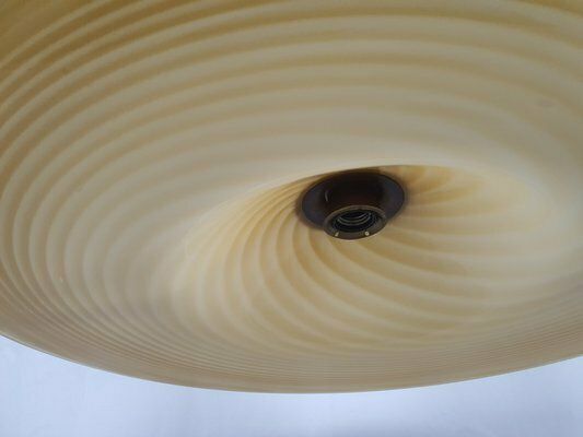 photo furniture Pendant In Murano Glass And Brass With Double Support, 1970s
