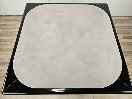 Vintage Game Table In Grey Fabric Attributed To Pierluigi Molinari For Pozzi Milano, 1970s photo vinterior