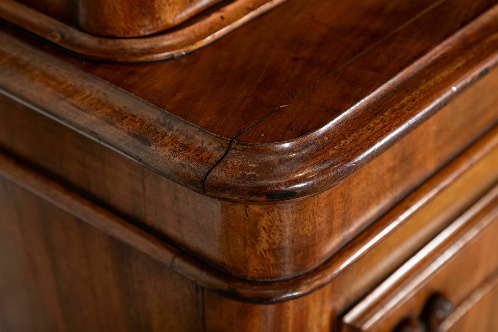 photo furniture Monumental Early 19thc English Mahogany Glazed Library Bookcase