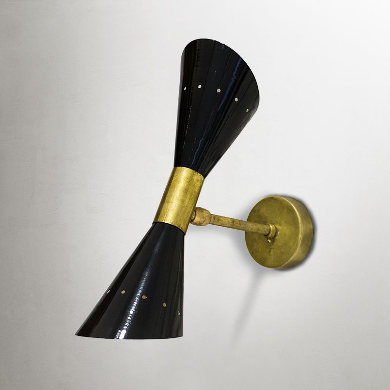 Italian Wall Sconces In Brass And Aluminium, 1950s, Set Of 2 photo 800.0
