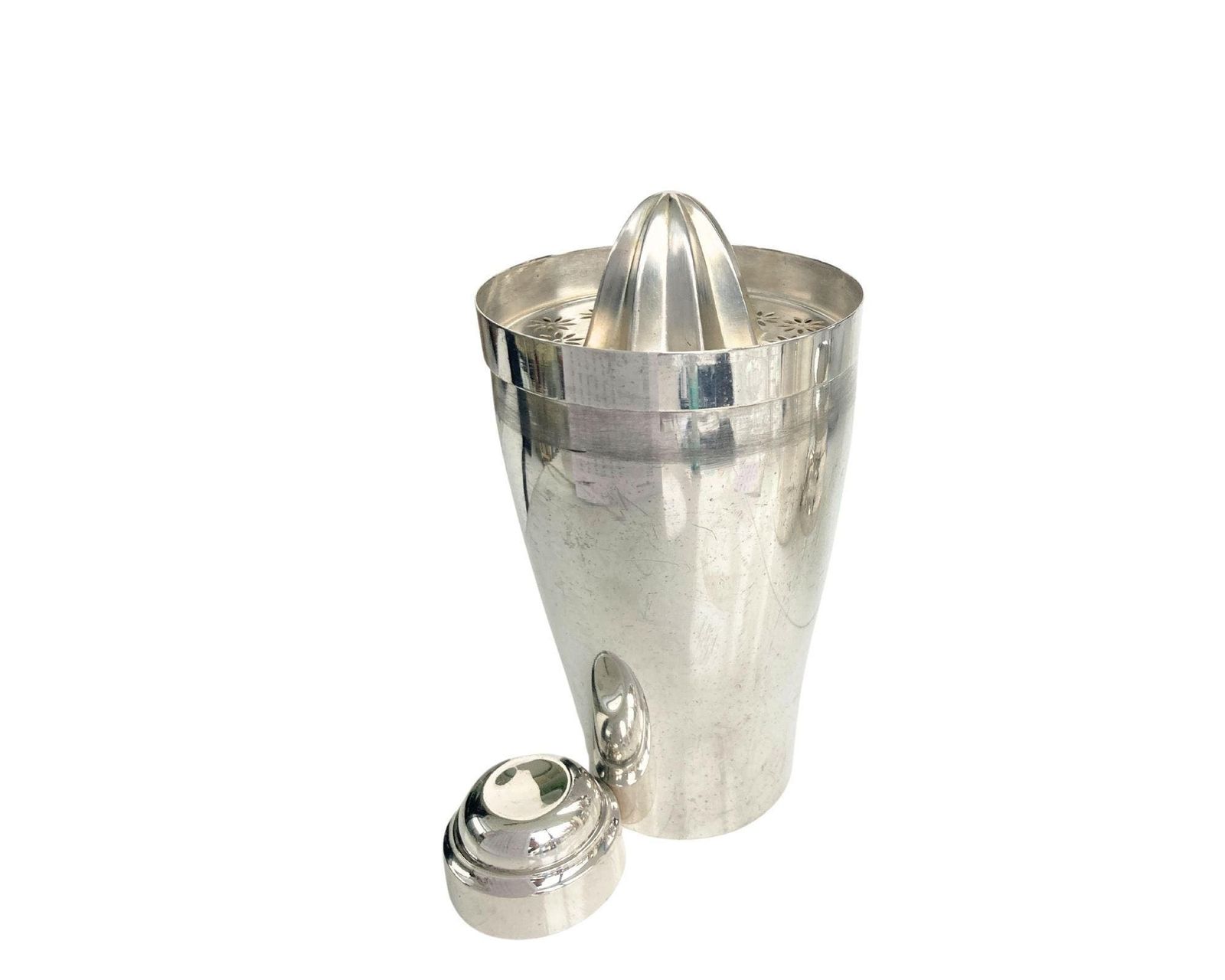 Art Deco Cocktail Shaker With Lemon Reamer | St. Medard | France | 1930s photo Home Decor