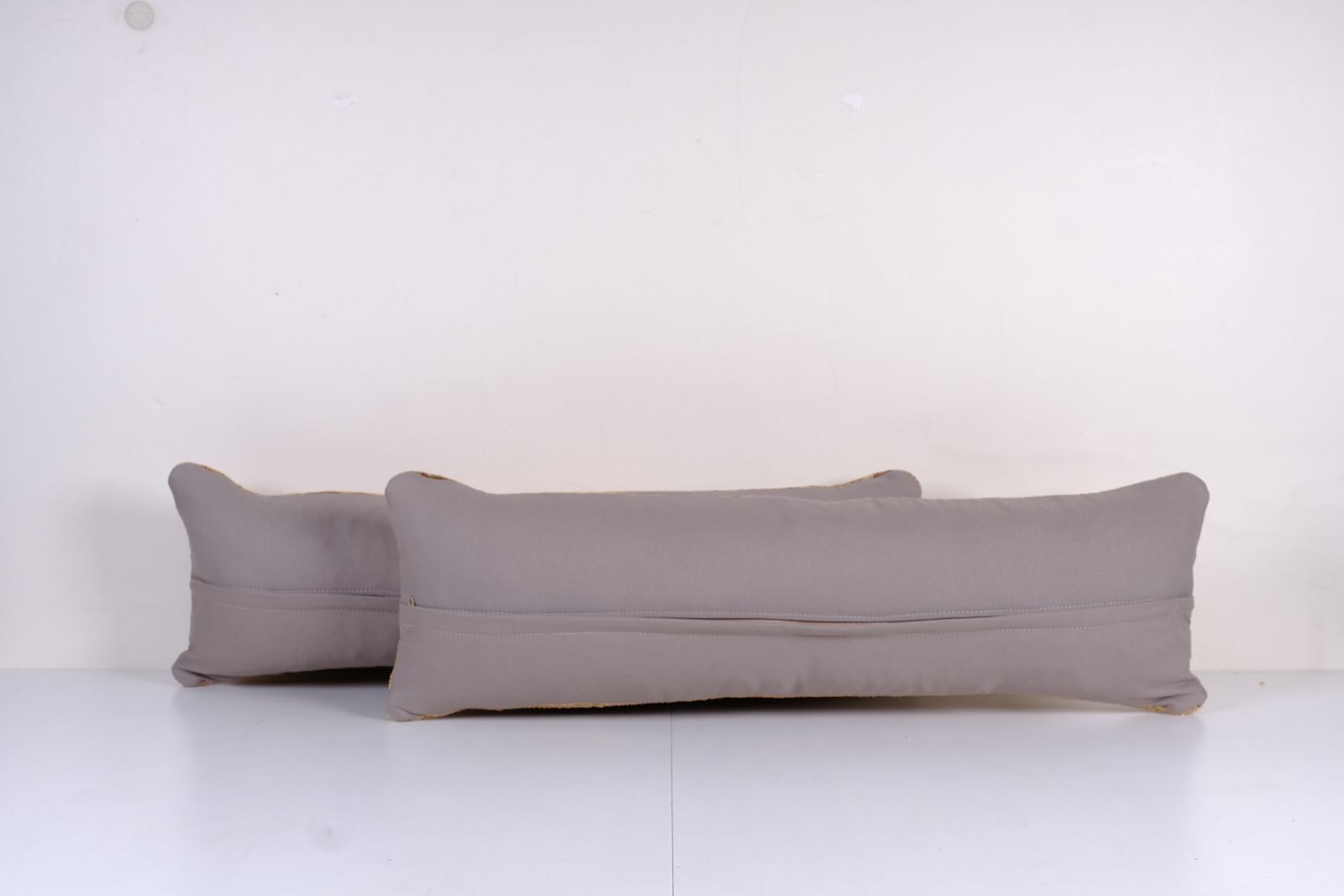 Set Of Two Turkish Oushak Pillow Cover, Matching Boho Woven Bedding Pillow Cover, Pair Faded Wool Carpet Lumbar photo Textiles