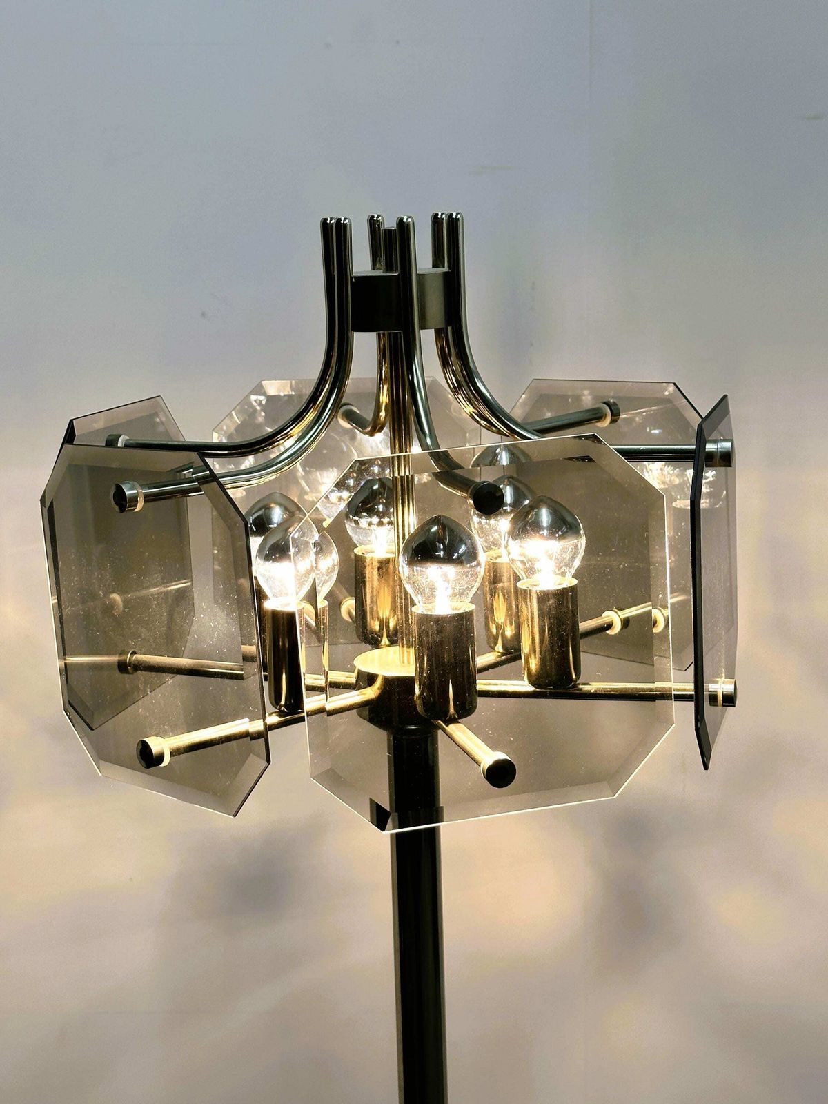 Luigi Colani Chromen Vloerlamp Uit De Jaren 70.