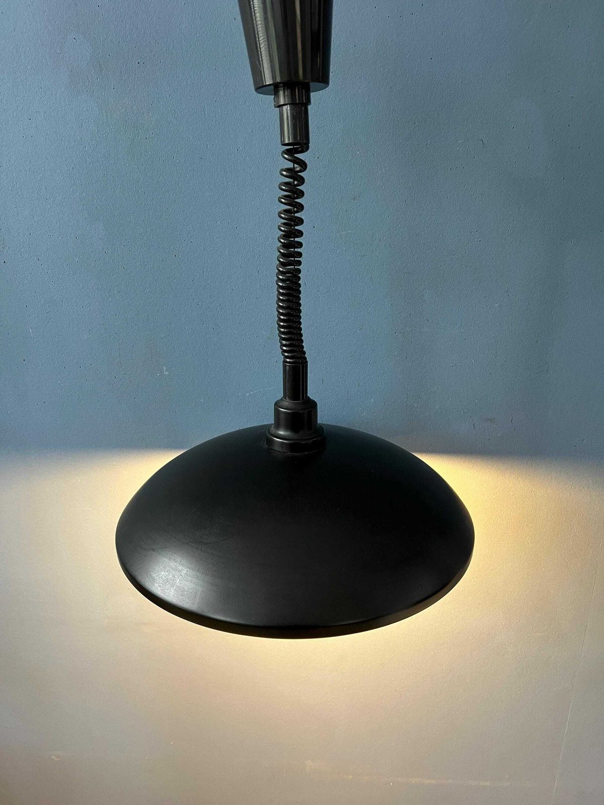 Oval Black Mid Century Metal Mid Century Pendant Lamp photo furniture