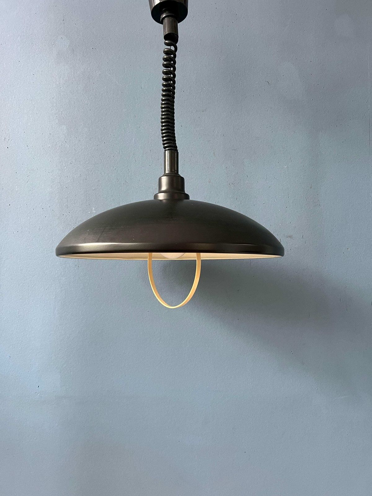 Oval Black Mid Century Metal Mid Century Pendant Lamp photo buy