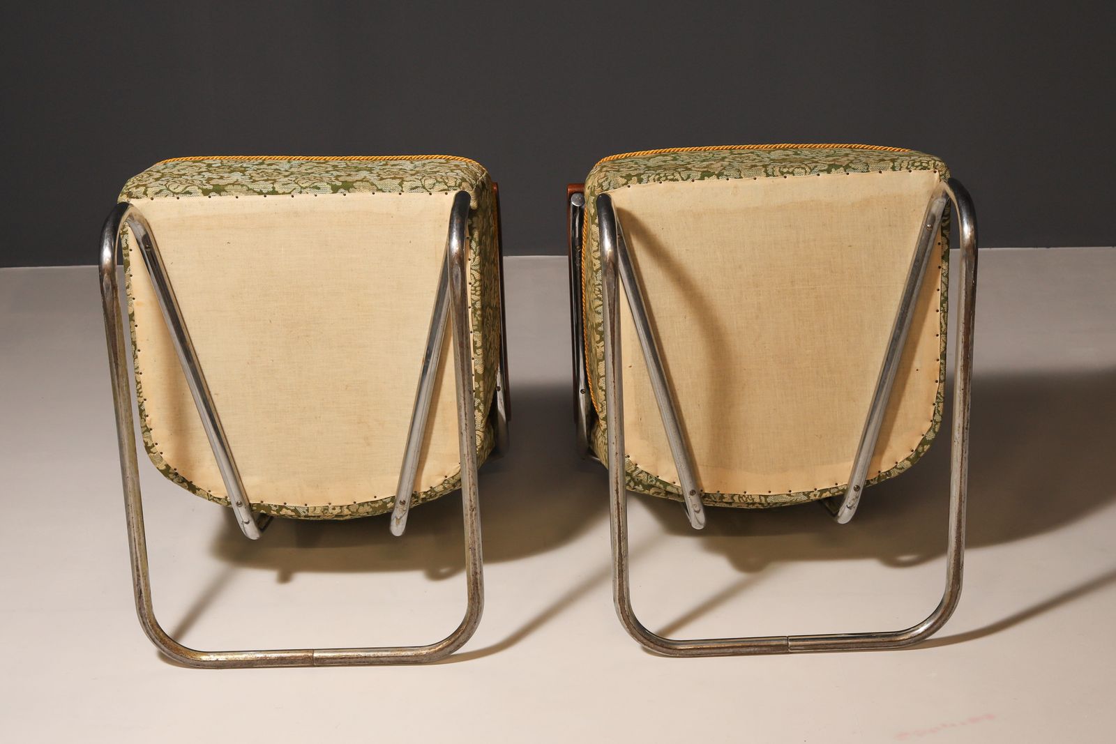 Pair Of Cantilever Tubular Steel Armchairs For Kovona, Czechoslovakia, 1950’s photo vintage