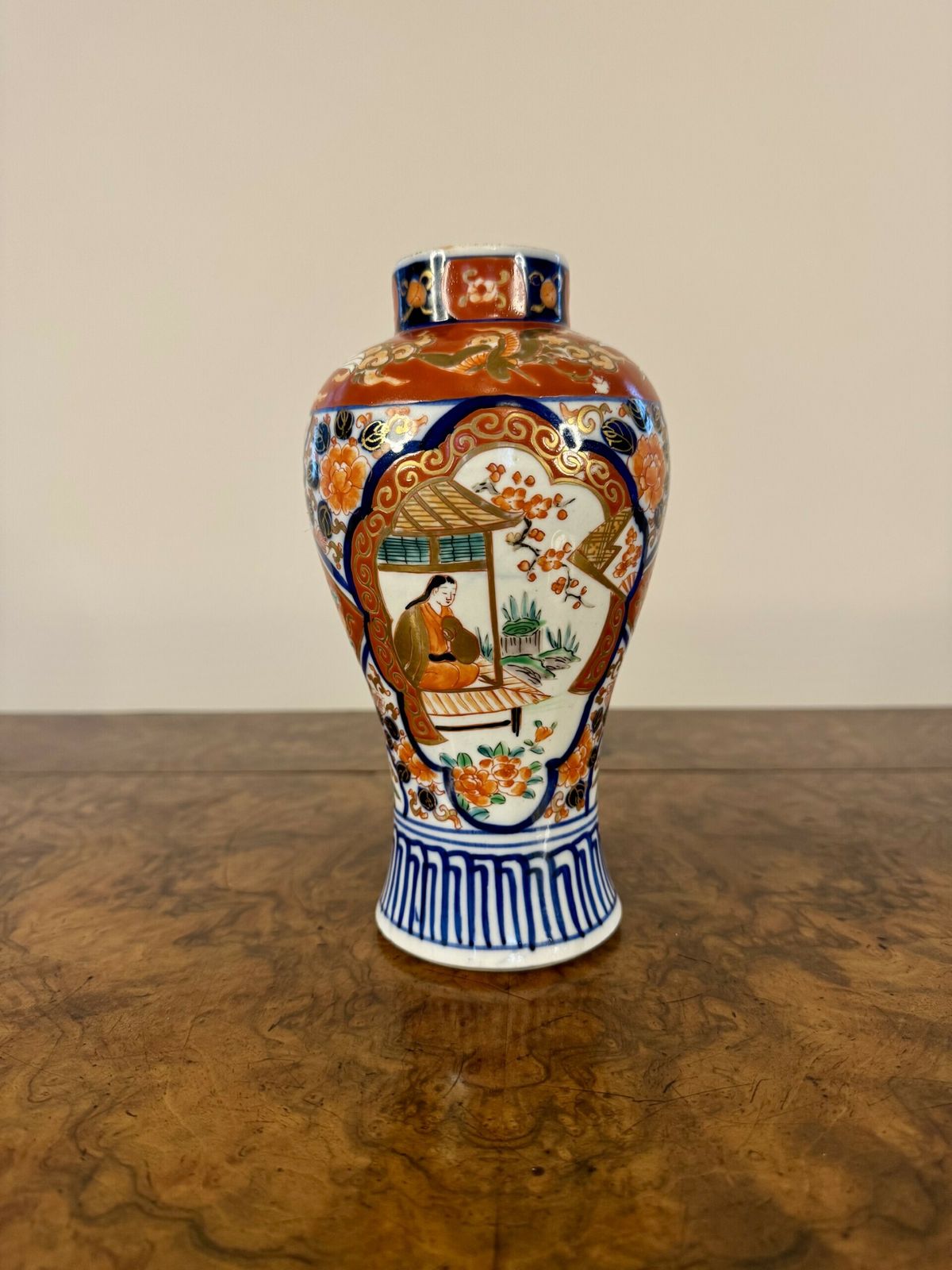 Quality Pair Of Antique Japanese Imari Baluster Vases photo 425.0