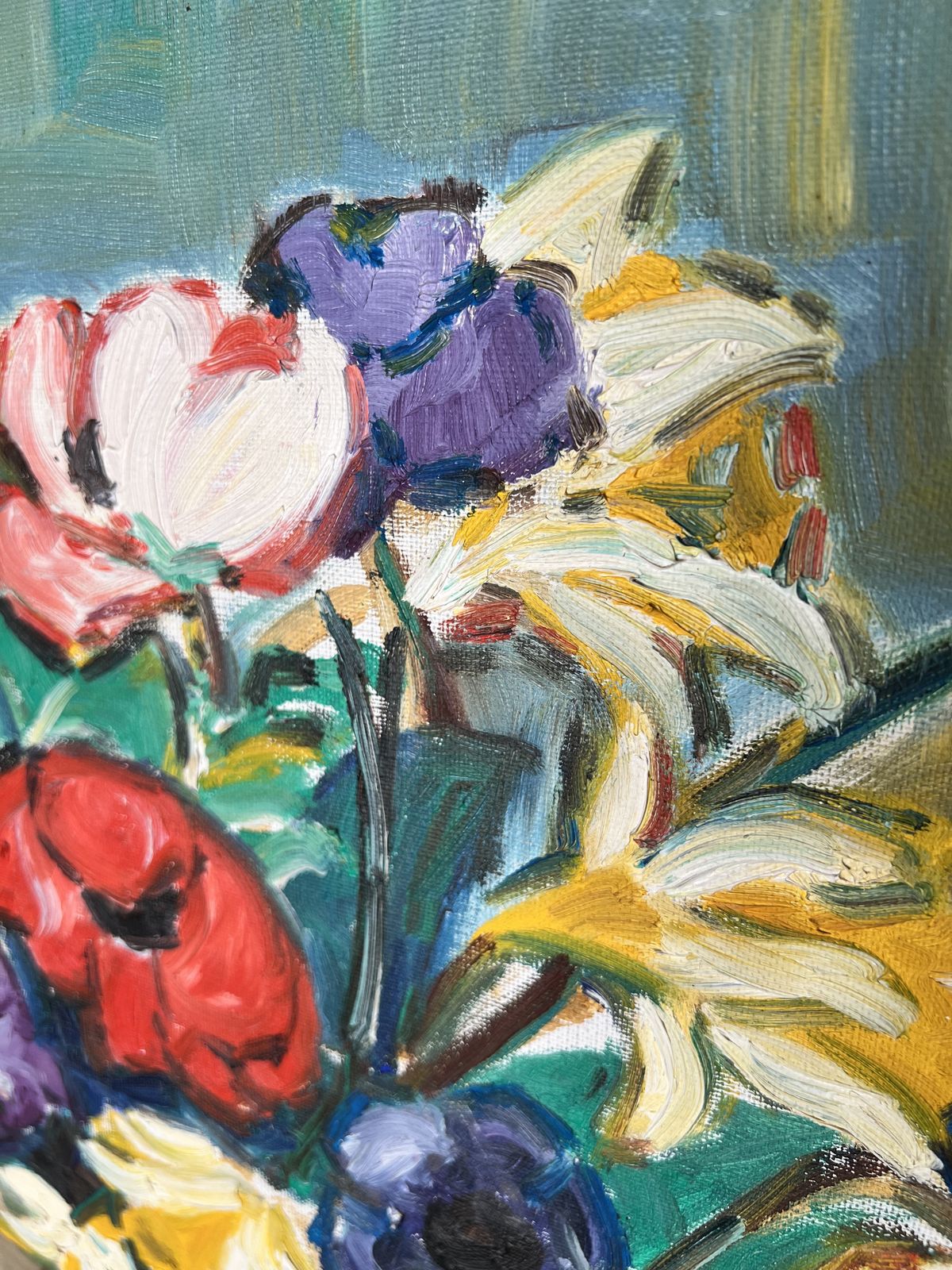 Flowers, Oil On Canvas Painting photo buy