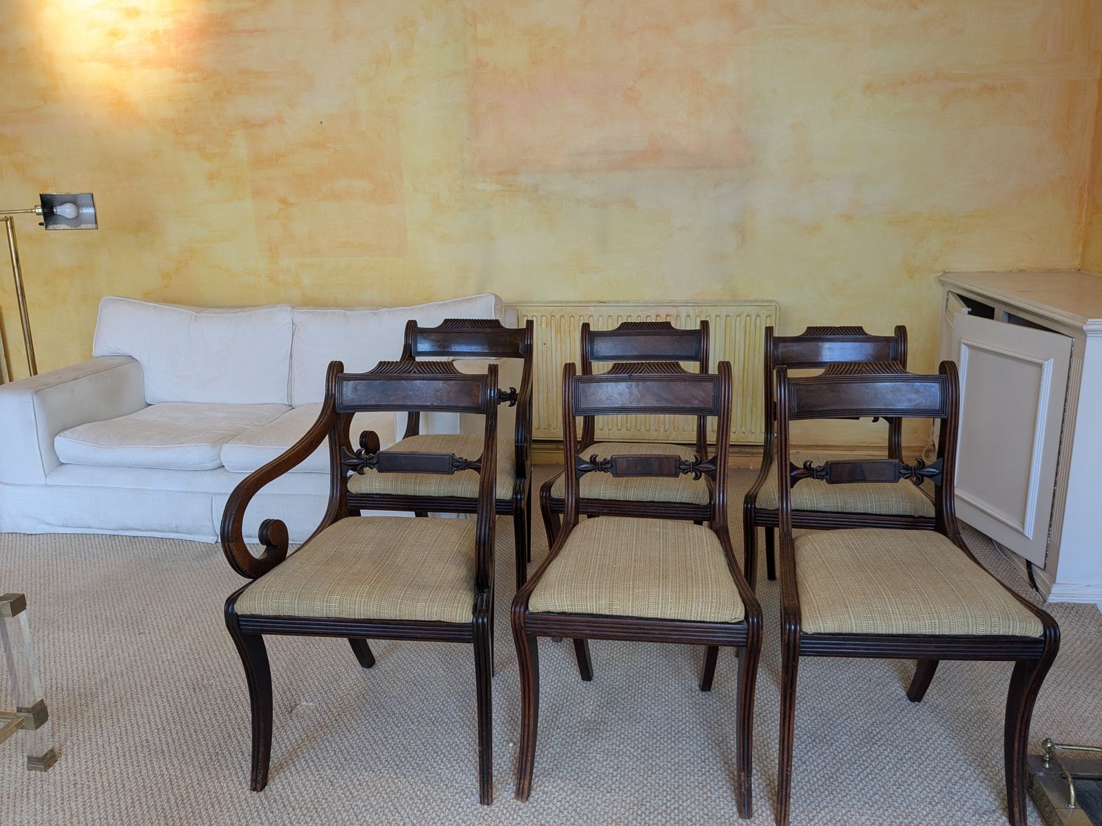 George IV Mahogany Expandable Table & 6 Chairs photo for sale