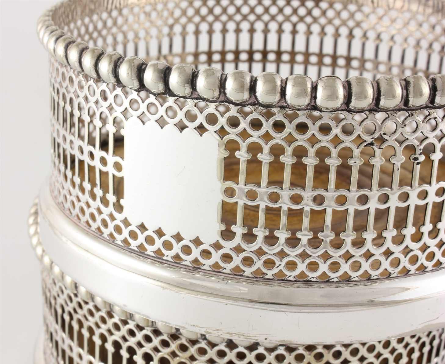Pair Large Wine Bottle Coasters. Silver Plate Champagne Holders. C1850. photo furniture