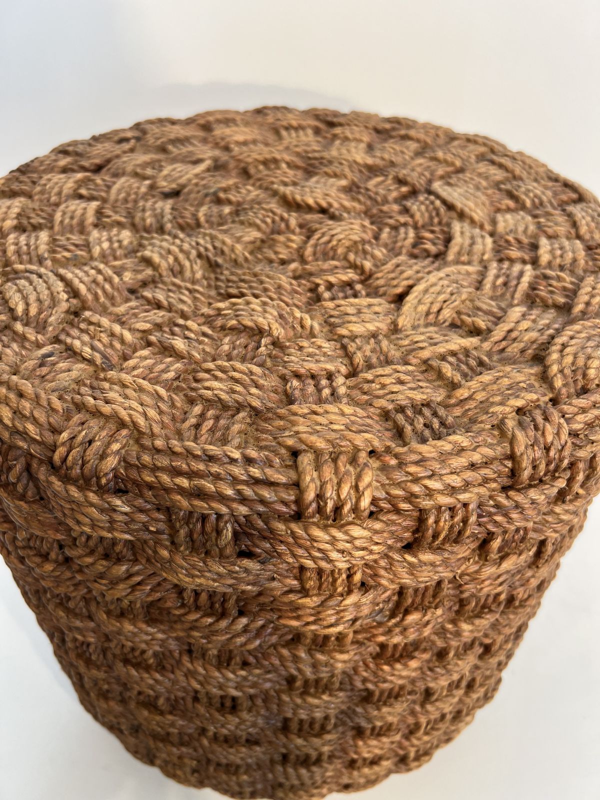 Pair Of Rope Stools In The Style Of Audoux Minet photo vintage
