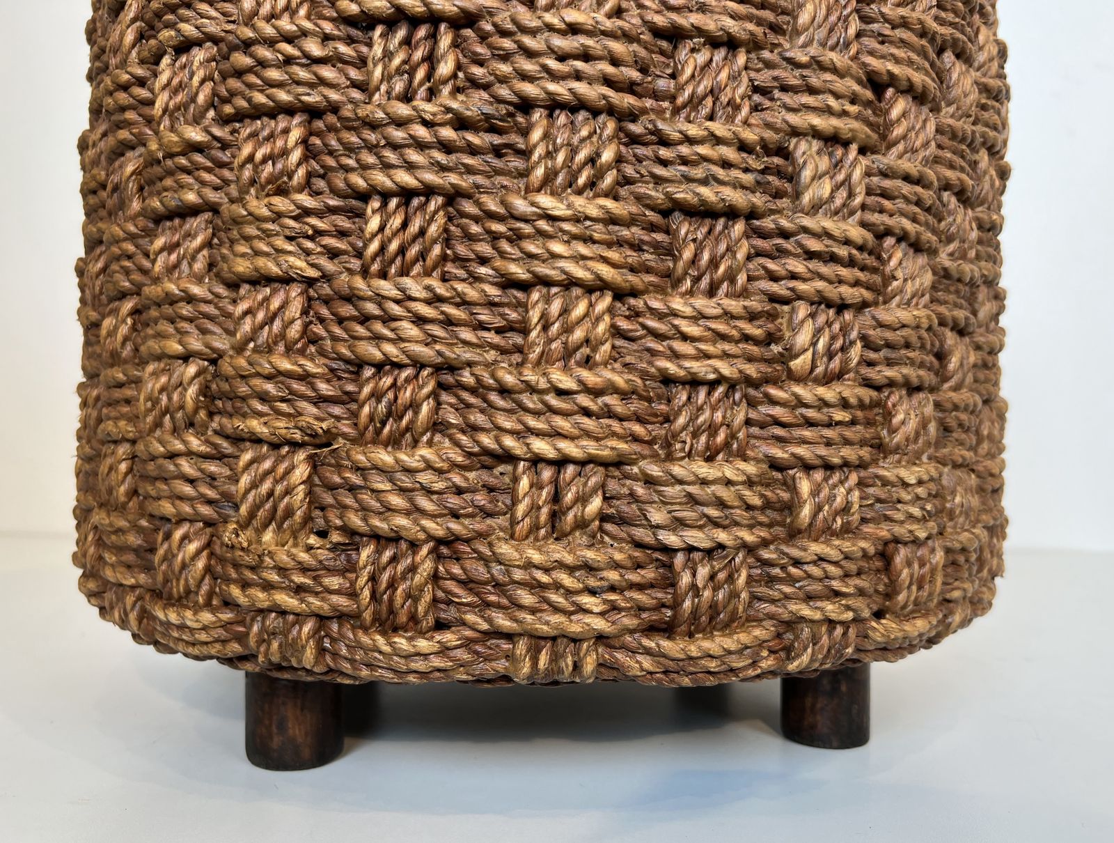 photo for sale Pair Of Rope Stools In The Style Of Audoux Minet