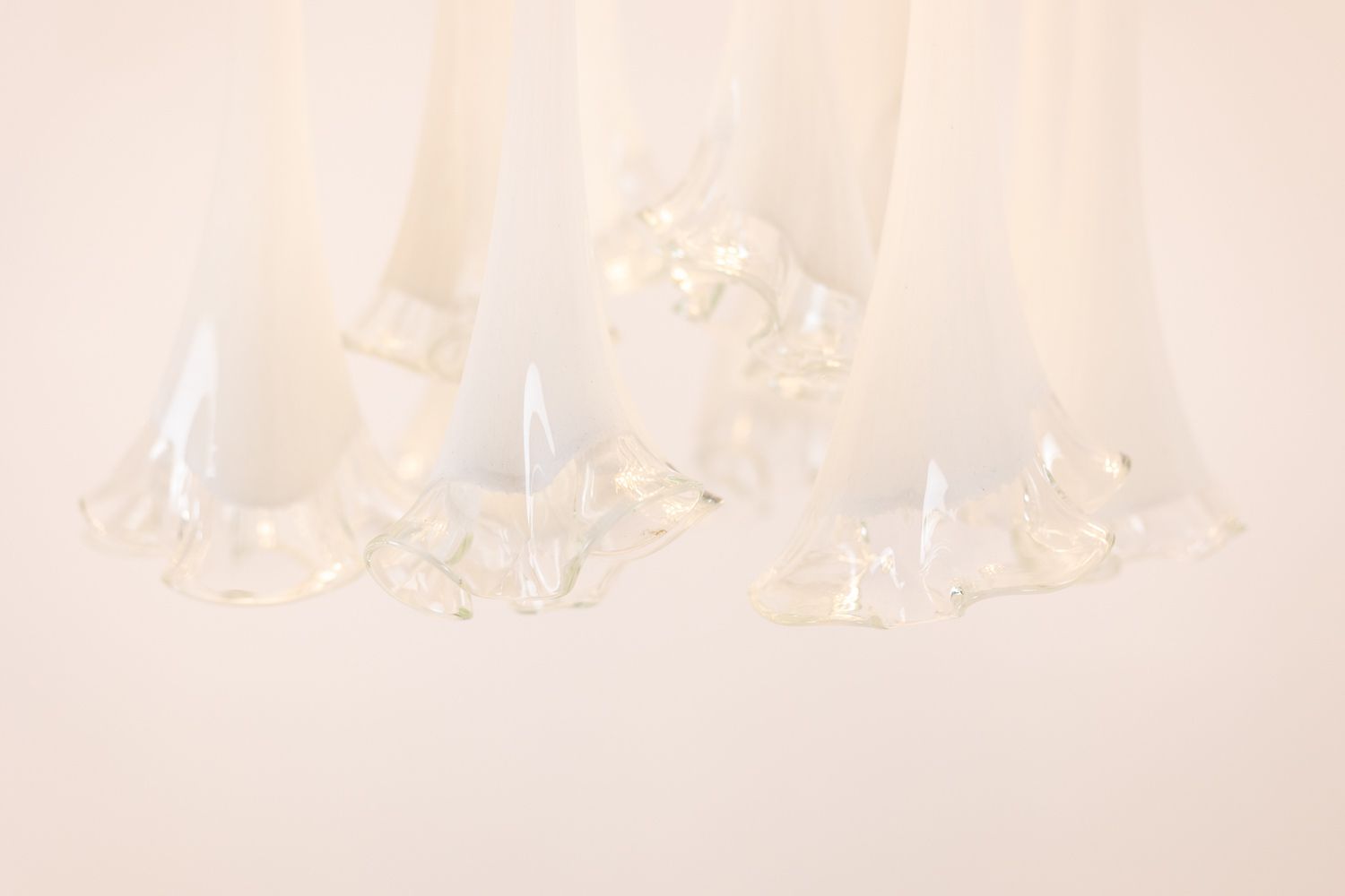 Lighting Chandelier In Murano Glass And Chrome Metal. 1970s. photo