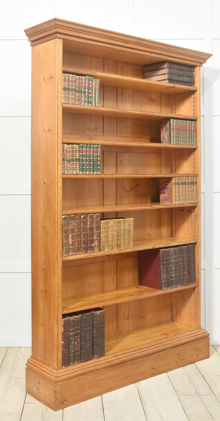 19th Century Pine Open Bookcase photo vintage