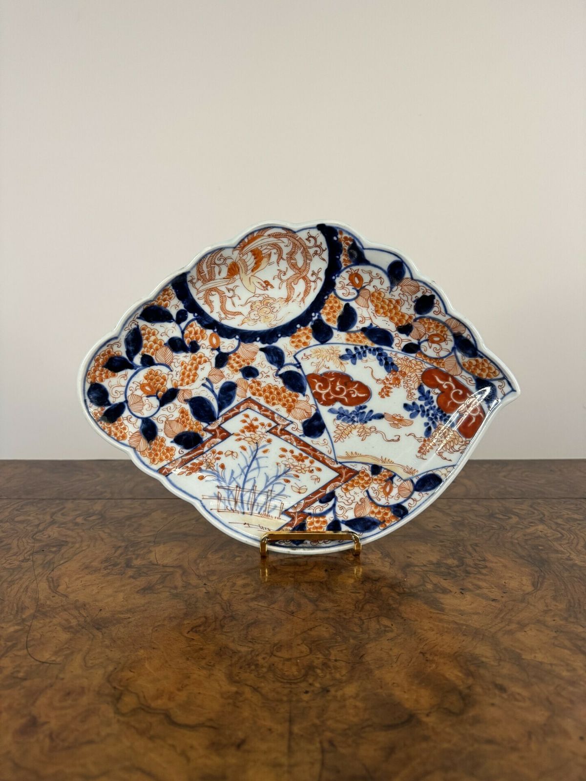 Quality Unusual Pair Of Antique Japanese Imari Shaped Plates photo 795.0