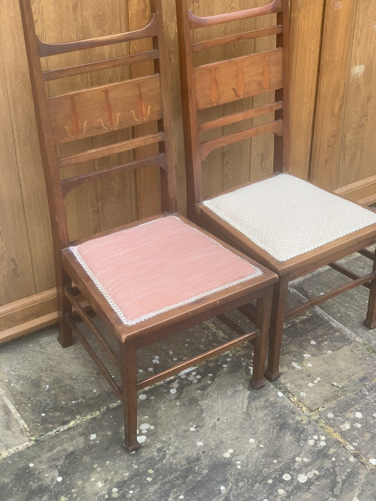 A Near Pair Of Art Nouveau Bedroom Chairs photo for sale