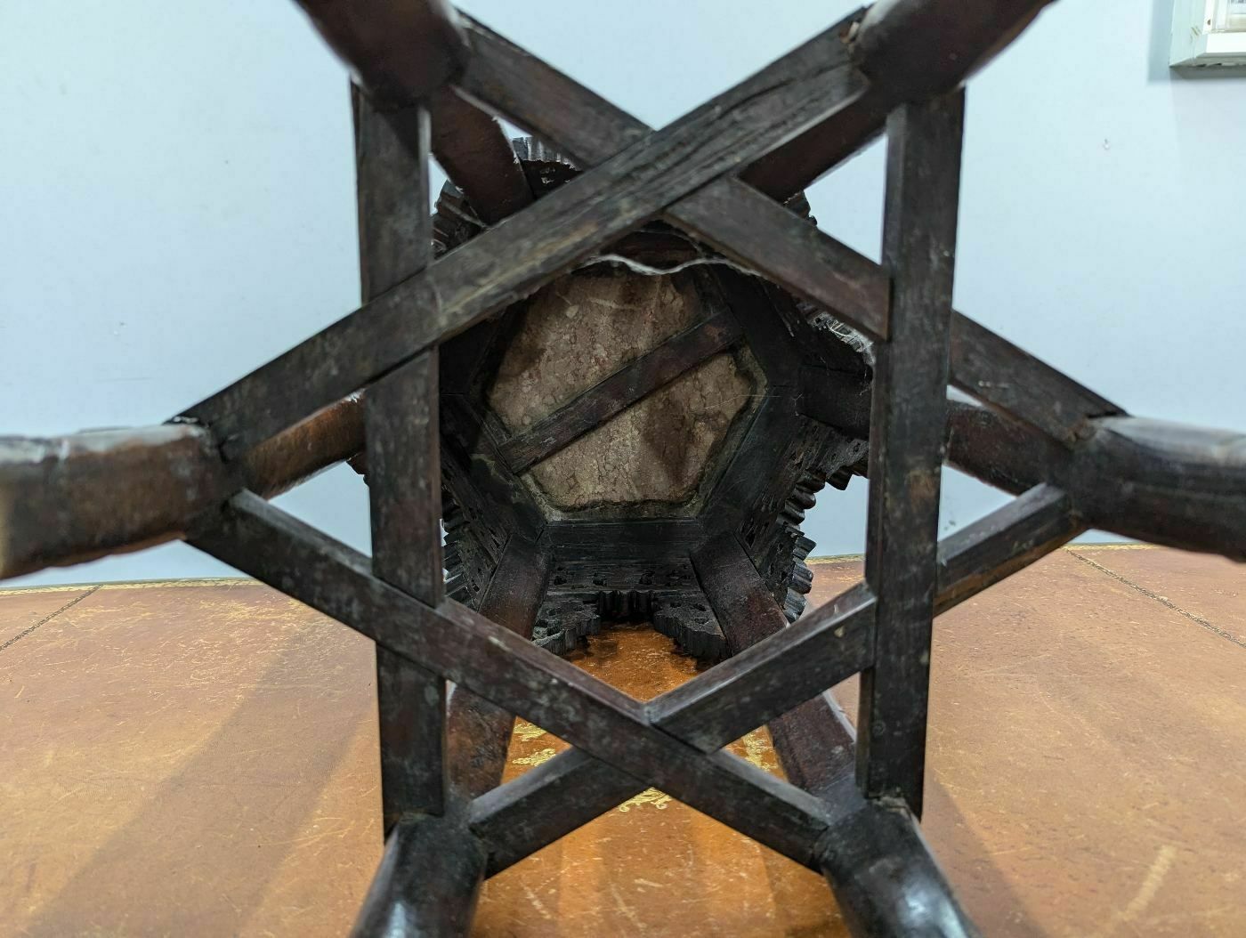 Asian Exotic Wood Stool From The End Of The 19th Century photo Furniture