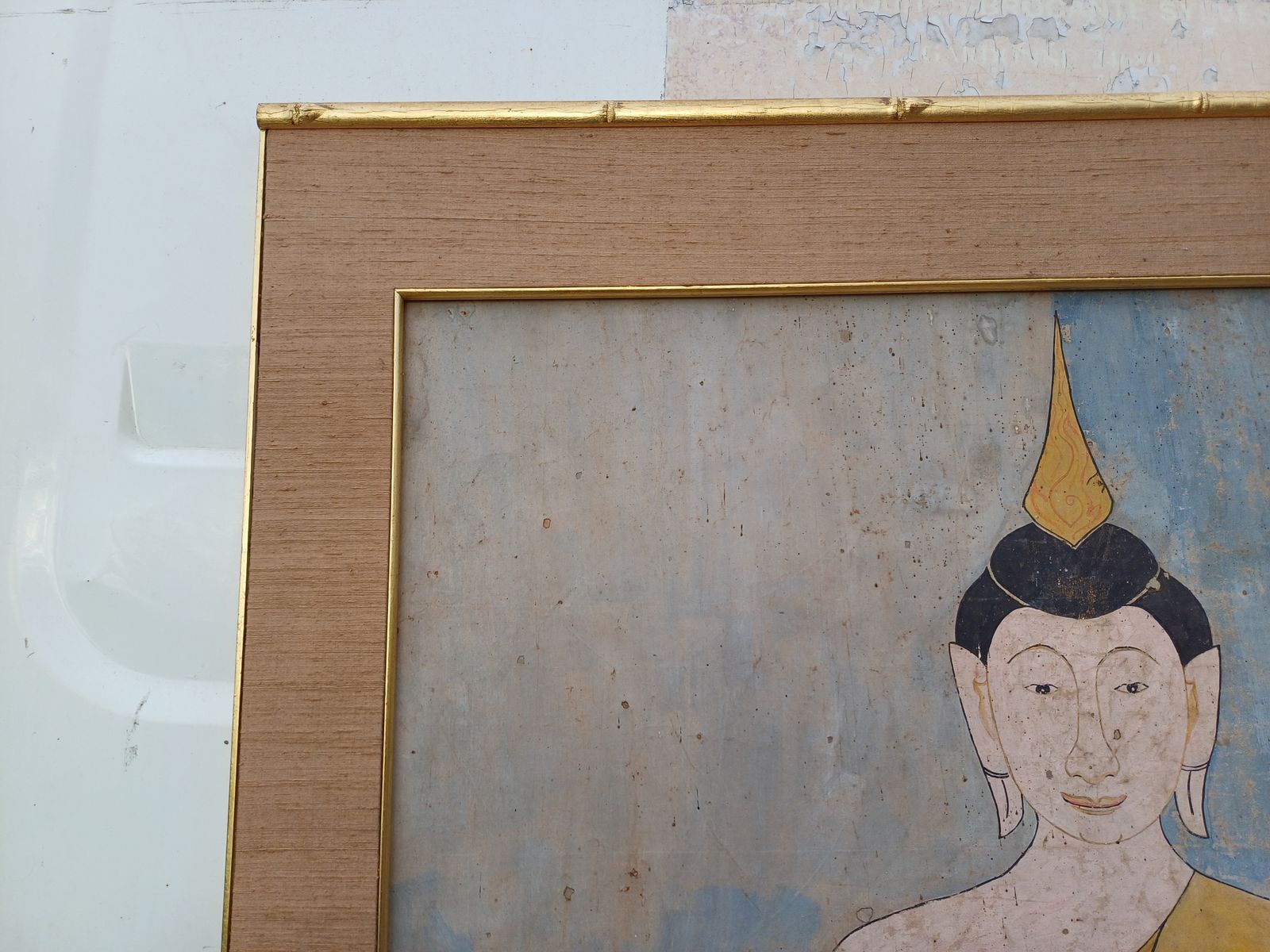 photo for sale Silk Painting 19th Buddha Thailand