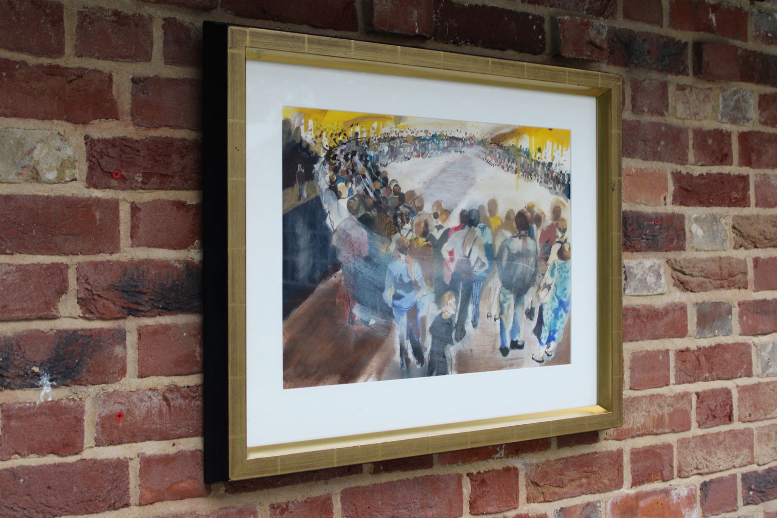 'Ringside' Framed Mixed Media Painting By Emil Dacanay