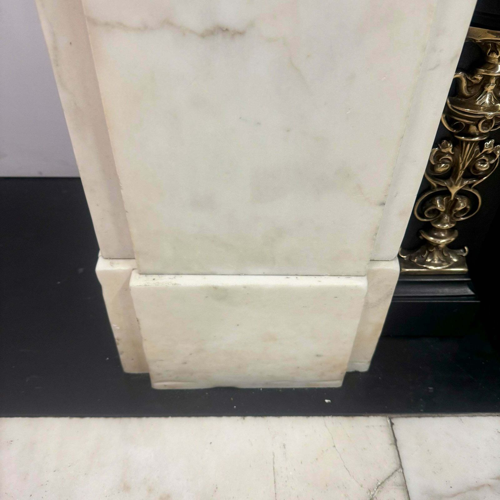 Antique Victorian Statuary Marble Chimneypiece With Carved Corbels photo buy