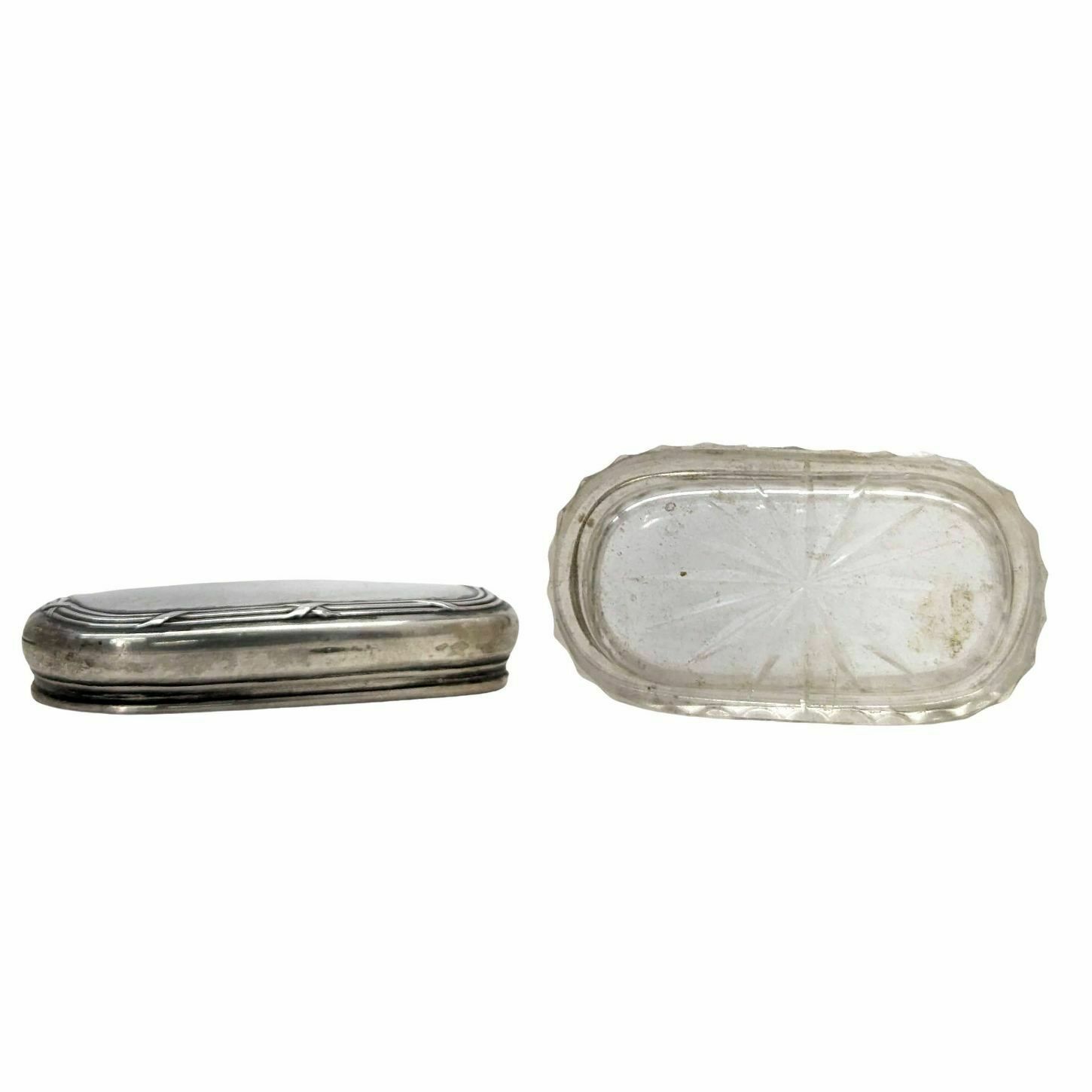 Home Decor Toiletry Kit With Crystal Bottles And Silver Stoppers photo
